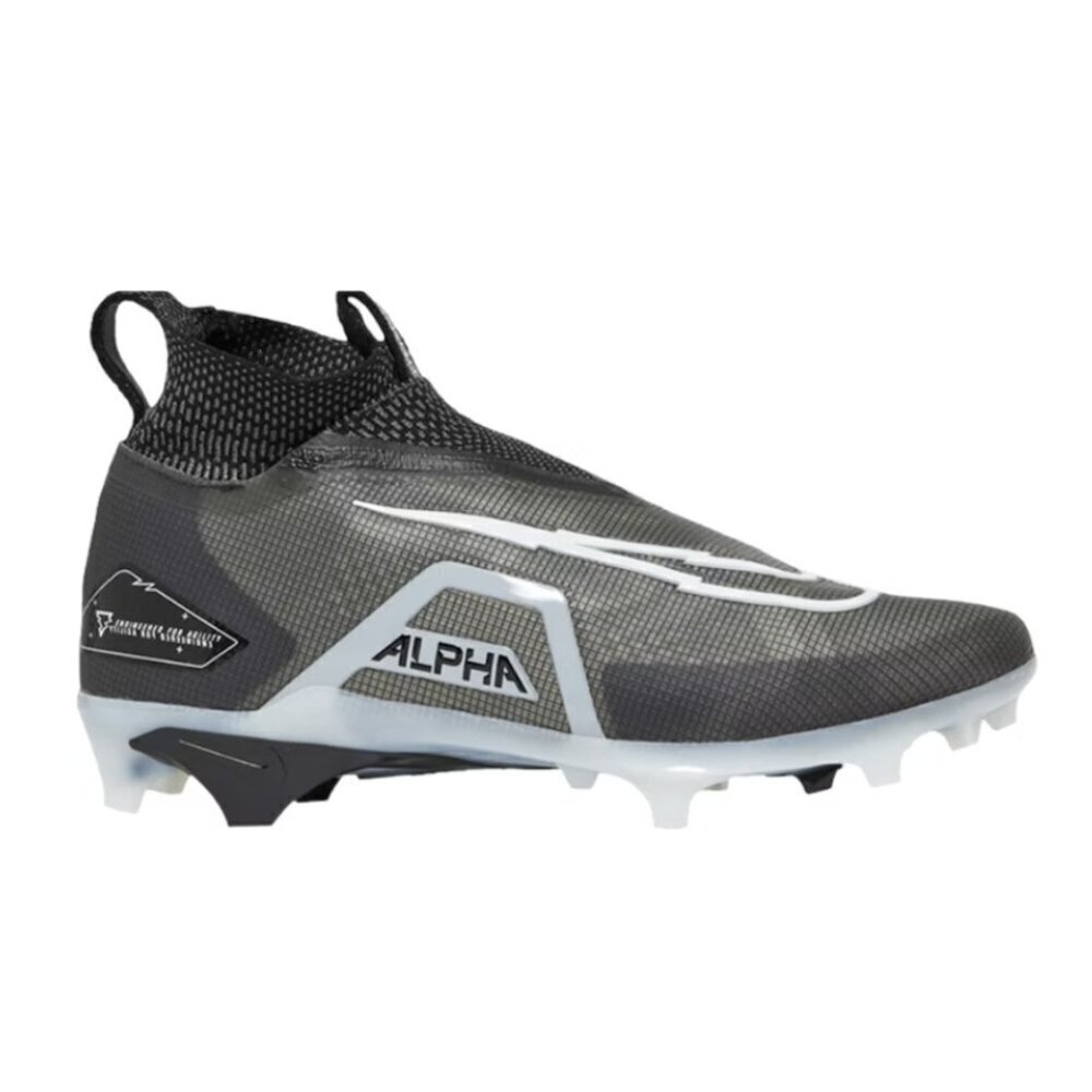Nike Black Alpha Menace Elite 3 FlyKnit Football Cleats Wide DH1350-001 Sz 14W